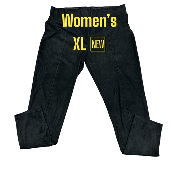 Seven7 XL Approx 16 18 Pants Active Straight Leggings Black Lightweight Stretch - Picture 2 of 10